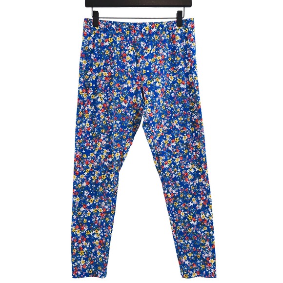 No Boundaries Pants - No Boundaries Floral Leggings Womens Large 11-13 Blue Multicolor Cotton Stretch‎